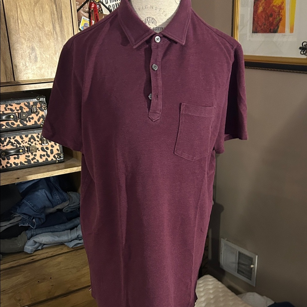 Men's Banana Republic Pique Polo Shirt - Large